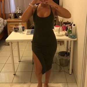 Oliver green midi dress